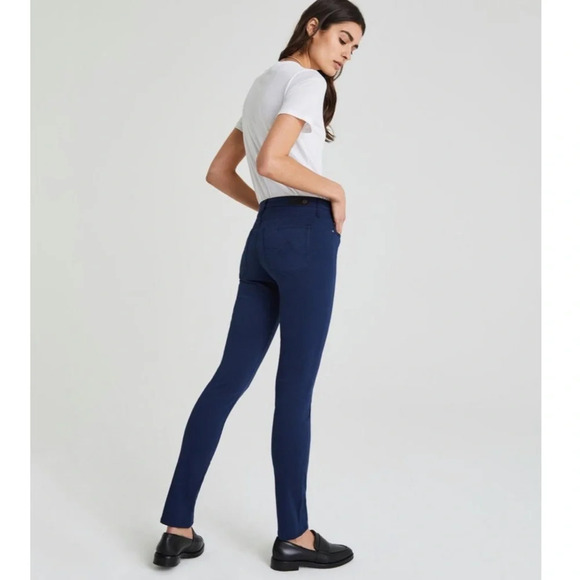 AG ADRIANO GOLDSCHMIED THE PRIMA NAVY BKUE MID RISE CIGARETTE PANTS - Picture 2 of 9